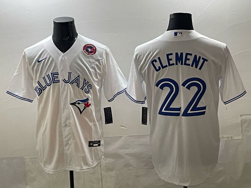 Men 2025 Toronto Blue Jays #22 Clement White Game Nike MLB Jersey style 05->toronto blue jays->MLB Jersey